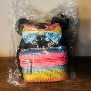 Loungefly Disney Parks Black and Rainbow Sequins Wristlet